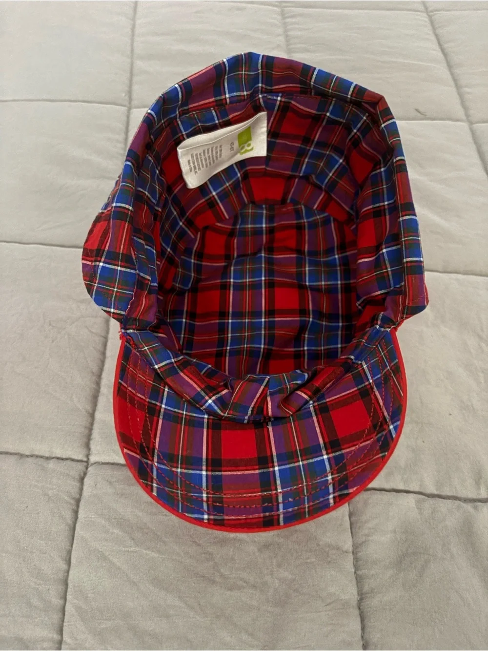 New without tags, Crazy 8 plaid/red hat for toddlers, size 4T-5T